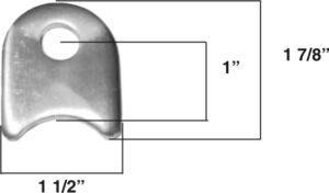 AA-502-A Chassis Tab, Fits 1 1/4" Tubing