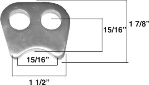 AA-503-A Chassis Tab, Fits 1 1/4" Tubing