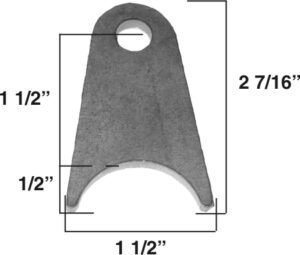 AA-538-A Chassis Tab, Fits 1 1/4" Tubing