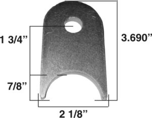 AA-543-A Chassis Tab, Fits 1 3/4" Tubing