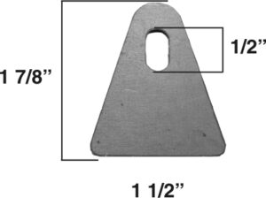 AA-562-A Mounting Tab, 1/8" Steel, 1/4" x 1/2" Slot