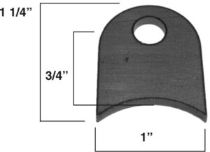 AA-566-A Chassis Tab, Fits 1 1/2" Tubing