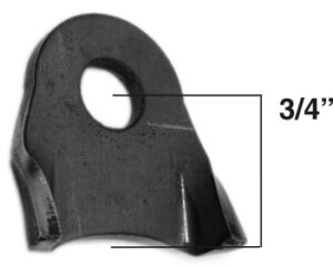 AA-589-A 90 Degree Gusset Tab, Fits 2 1/4" Tubing