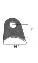 Chromoly radius tab with 1-inch height and 1 5/8-inch width for CRM-20-A.