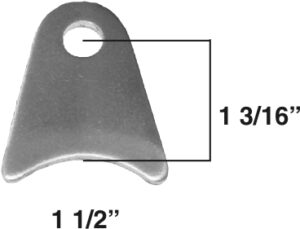 CRM-30-A, Window Net Tab 1/8" Chromoly
