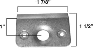 Z-102-A 7/16" Dzus Standard Fastener Plate