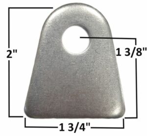 AA-026-HA Heavy Duty Chassis Tab, 1/4" Steel, 1/2" Hole