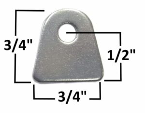 AA-031-B3 Window Frame Tabs, .085" Steel, 3/16" Hole