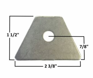 AA-027-C Seat Tab, 1/4" Steel, 1/2" Hole