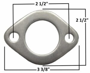 All Season Innovations flange with 2.5-inch dimensions for HVAC applications.