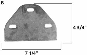 AA-046-B Rack Bracket, 3/16" Steel, 7 1/4" X 4 3/4"