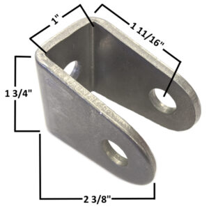 AA-105 Link Clevis, 1/2" Side Holes, 3/16" Steel