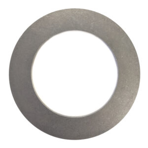 Steel spring shim used in HVAC and industrial equipment.