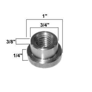 AA-138-A Steel Weld on Nut, 3/8" Long, 1/2" - 13 Right Hand Thread