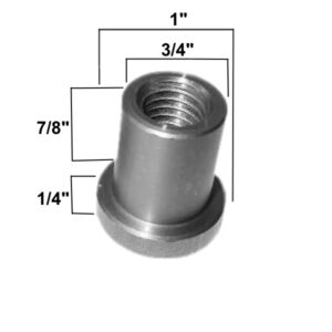 AA-138-B Steel Weld on Nut, 7/8" Long, 1/2" - 13 Right Hand Thread