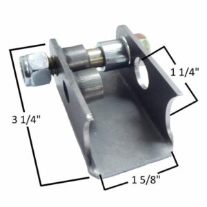 Coil over mount for 1 5/8 inch tubing with precise measurements.