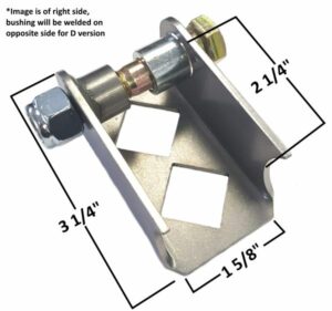 Heavy-duty coil over mount for 1 5/8" tubing, durable metal construction.