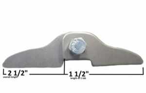 AA-243-B Header Tab, 1 1/2" Long, 1/4" Holes, PAIR