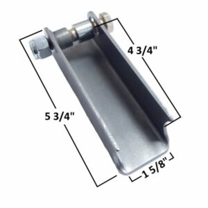 Right side coil over mount with dimensions for vehicle suspension.