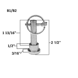 AA-302-B1 Shock Quick Release, 2 1/2" Long, Steel