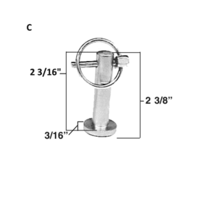 AA-302-C Shock Quick Release, 2 3/8" Long, Steel