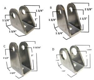 AA-415 Angle Clevis, 1" Gap