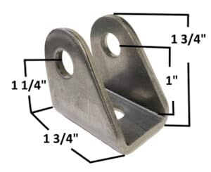 AA-415-A Angle Clevis, One 5/8" Hole on Bottom