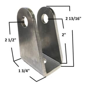 Steel mounting bracket with precise measurements for industrial applications.