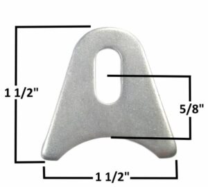 AA-439-B Rear Wing Mounting Tab, 1/4" X 1/2" Slot
