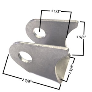AA-575-A Rear Suspension Mount, 1 3/4" Gap, Radius for 3" Tubing