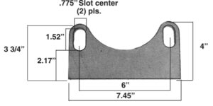 LZ-10-A Left Upper A-Frame Mount, Slotted for Anti-Dive Bushings