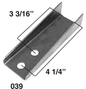 AA-039-B Channeled Fuel Cell Mounting Bracket, 1/8" Steel, 3/8" Holes