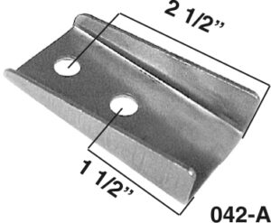 AA-042 Channeled Fuel Cell Mounting Bracket - 1 3/8" Wide, 3" Long, 3/8" Holes