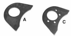 Universal ball joint plates for vehicle suspension systems.