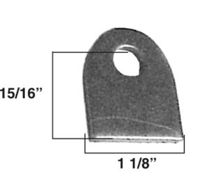 AA-170 Chassis Tab 3/8" Hole, 1/8" or 3/16" Steel