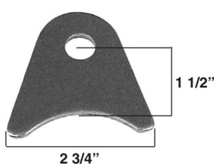 AA-237-A Radius Tab, 5/8" Hole, Fits 3" Tubing
