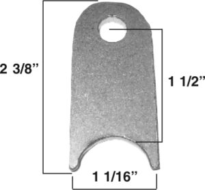 AA-375-B Chassis Tab, 1/4" Steel