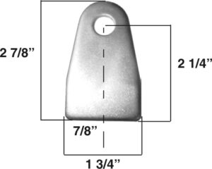 AA-442-B Chassis Tab, 3/16" Steel