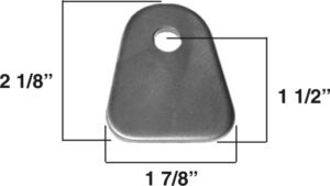 AA-443 Door Bar/Chassis Tab, 3/8" Hole
