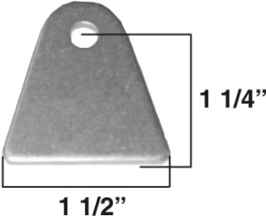 AA-510-B Body Tab, .085" Steel;, 1/4" Hole
