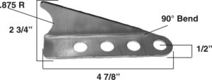 AA-533 Universal Mounting Bracket, Fits 1 3/4" Tubing