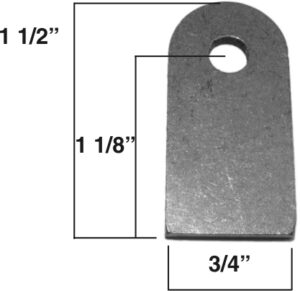 AA-563-B Chassis Tab, 5/16" Hole, 3/4" Wide