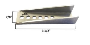 AA-085-B Channel Tab, 3 1/2" Long, (6) 1/4" Holes