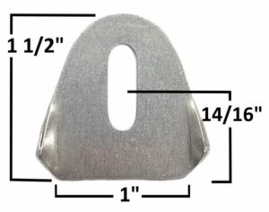 AA-023-F Body Tab, .085" Steel, 1/4" X 3/4" Slot, Formed