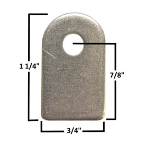 AA-570-B Mounting Tab, 1/4" Hole, Flat Bottom