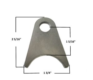 AA-658-A Chassis Tab, 1/2" Hole, Fits 1 1/2" Tubing
