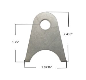 Steel ladder part with precise measurements for Jacobs Ladder.