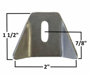AA-043-F Body Tab, 1/4" X 3/4" Slot, Formed