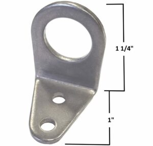 AA-422-D Removable Brake Line Tab, .505" Top Hole, .100" Steel
