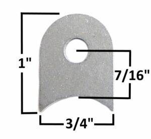 AA-557-A Chassis Tab, Fits 1" Tubing